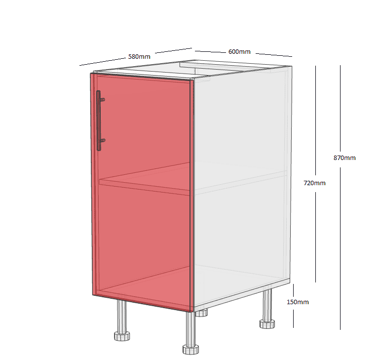 Base 600 Single Door Cabinet