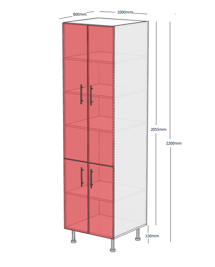 Split Door Pantry 1000 Cabinet
