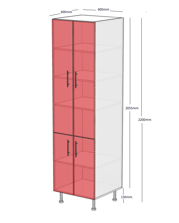Split Door Pantry 600 Cabinet